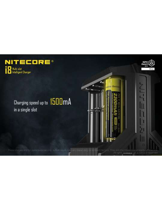 i8 chargeur 8 slots pour 18650 et piles AA AAA C D