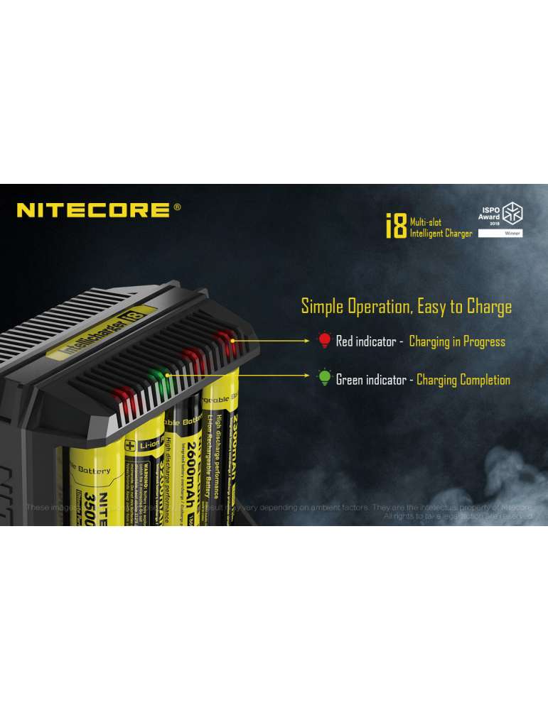i8 chargeur 8 slots pour 18650 et piles AA AAA C D