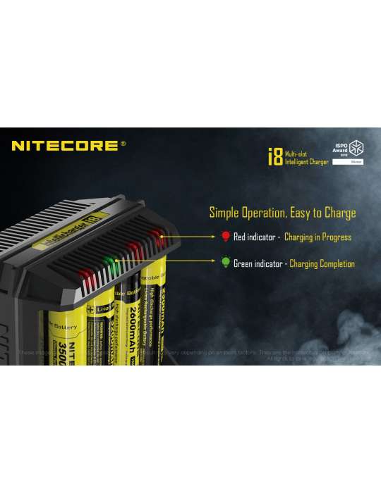 i8 chargeur 8 slots pour 18650 et piles AA AAA C D