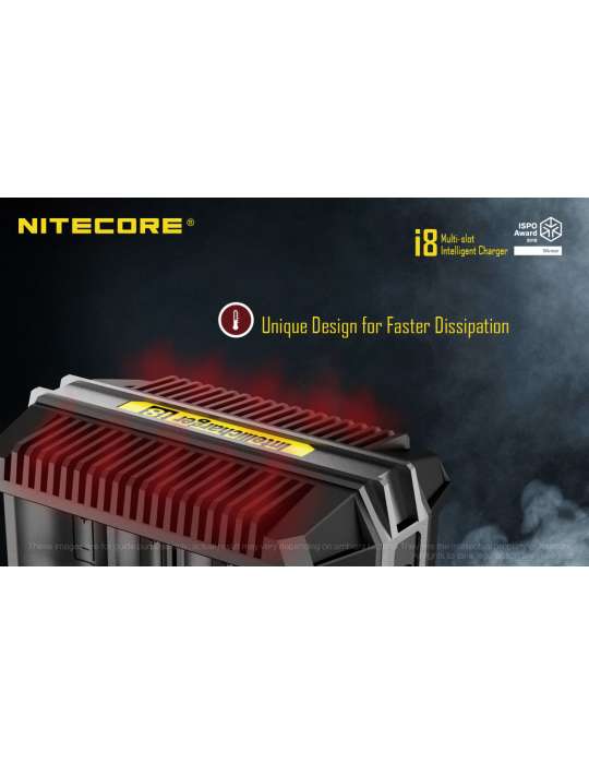 i8 chargeur 8 slots pour 18650 et piles AA AAA C D