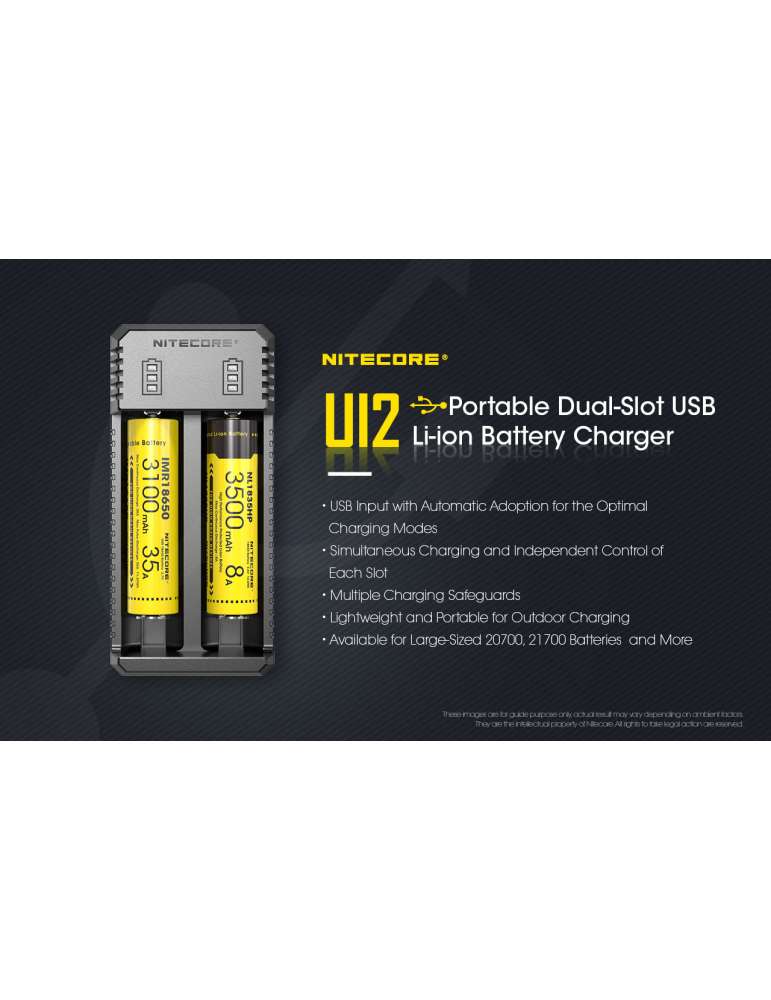 UI2 chargeur USB 2 slot pour 18650 et 21700