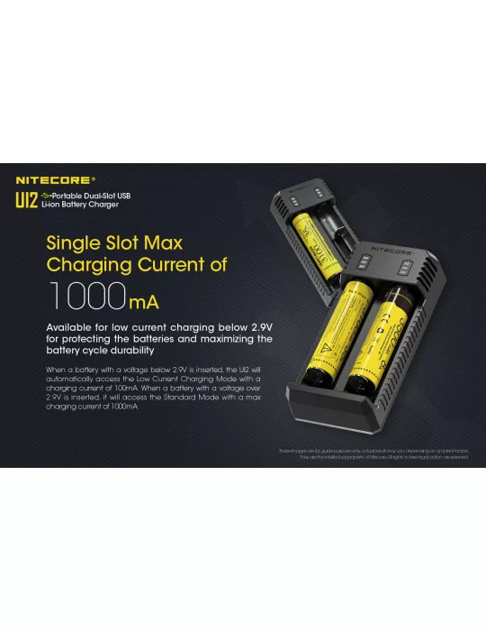 UI2 2 slot USB charger for 18650 and 21700–NITECORE BELUX