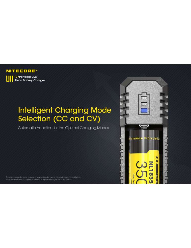 UI1 chargeur unitaire USB pour 18650 et 21700