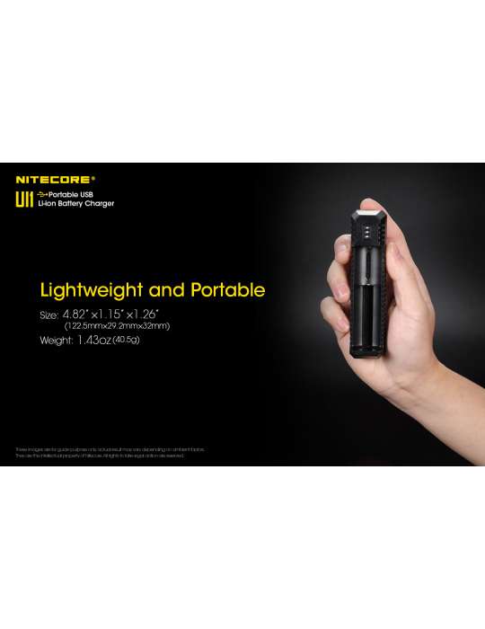 UI1 chargeur unitaire USB pour 18650 et 21700