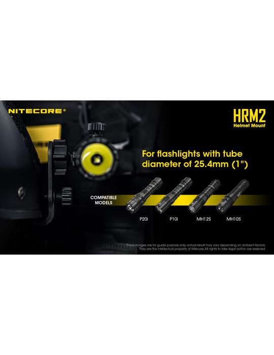 HRM2 attache fixation lampe pour casque