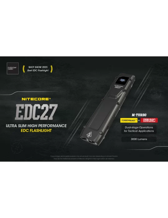 EDC27 3000LM USB C oplaadbaar solide clip plat licht–NITECORE BELUX
