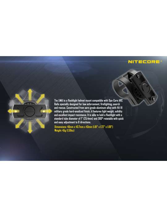 LMA1 OPS-CORE ARC rail lamp attachment