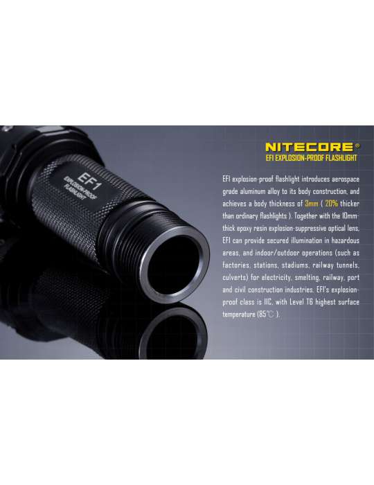 EF1 ATEX flashlight 830LM battery included