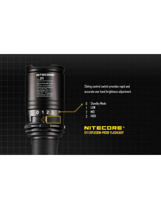 EF1 ATEX flashlight 830LM battery included