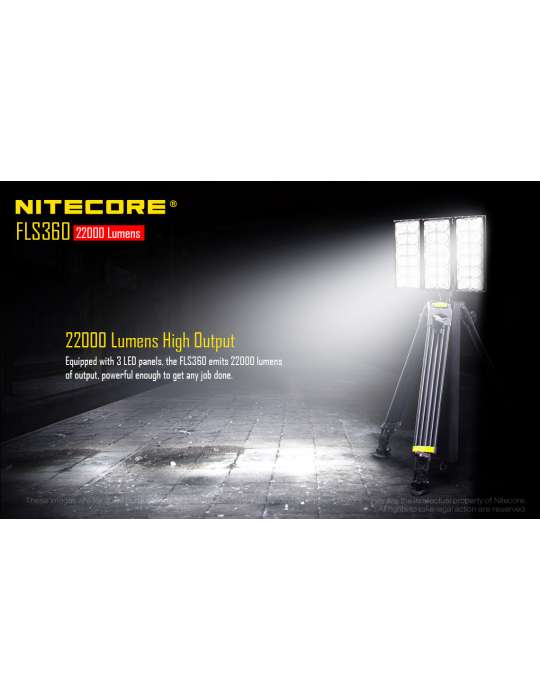 FLS360 battery spotlight 22000LM 360 degrees
