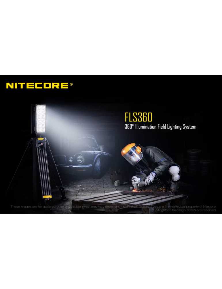 Projecteur de chantier grande zone Nitecore FLS360 – 22000 Lumens
