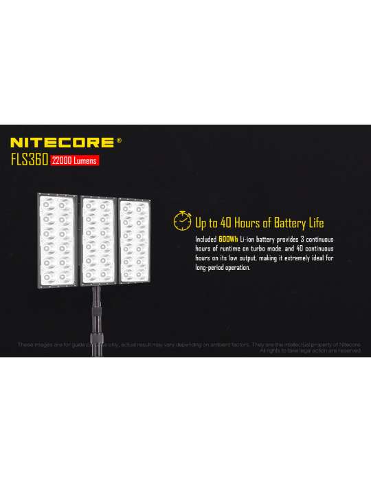 FLS360 spot sur batterie 22000LM 360 degrés