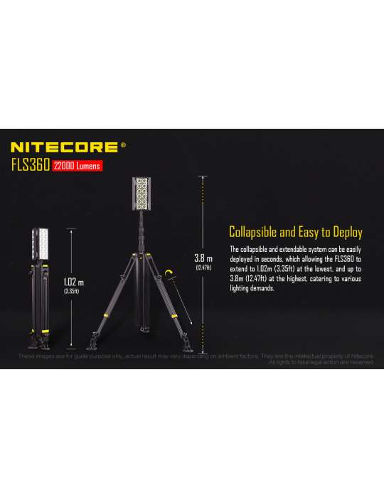 FLS360 battery spotlight 22000LM 360 degrees