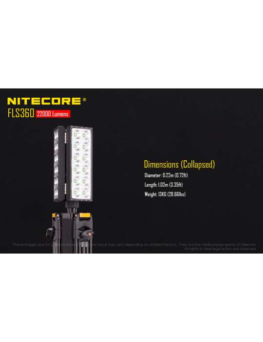 FLS360 spot sur batterie 22000LM 360 degrés