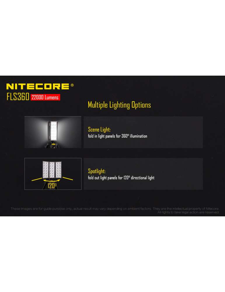 FLS360 spot sur batterie 22000LM 360 degrés
