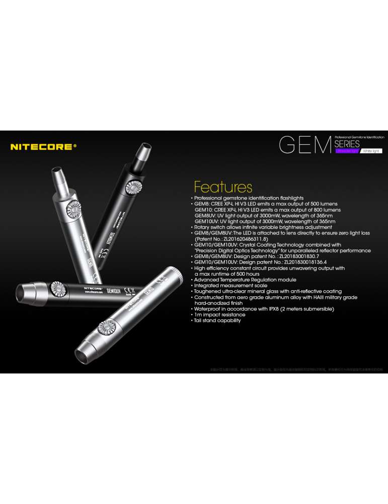 GEM10UV lampe UV 365nm 3000mW