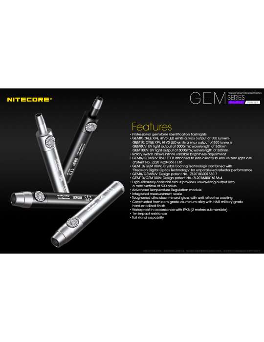 GEM10UV lampe UV 365nm 3000mW