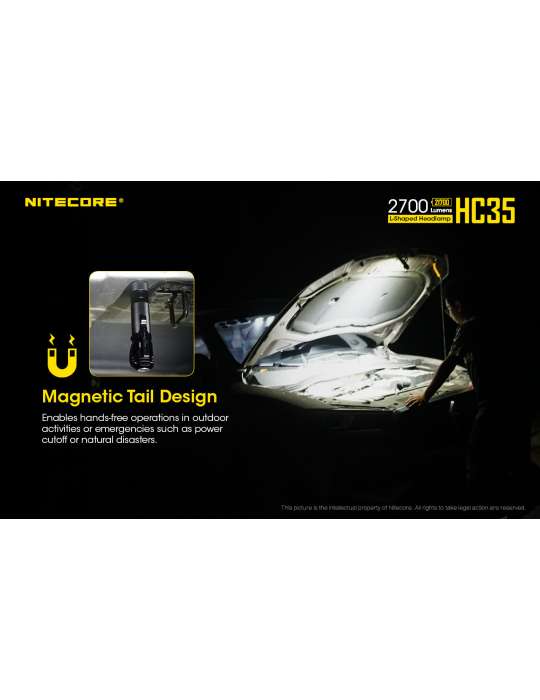 HC35 lampe frontale 2700LM magnétique