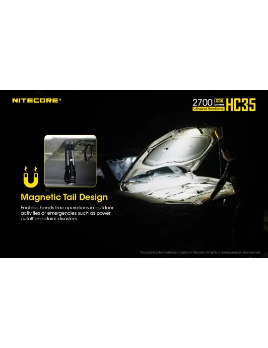HC35 lampe frontale 2700LM magnétique–NITECORE BELUX