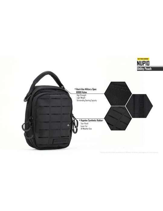 NUP10 utility pouch black Molle system