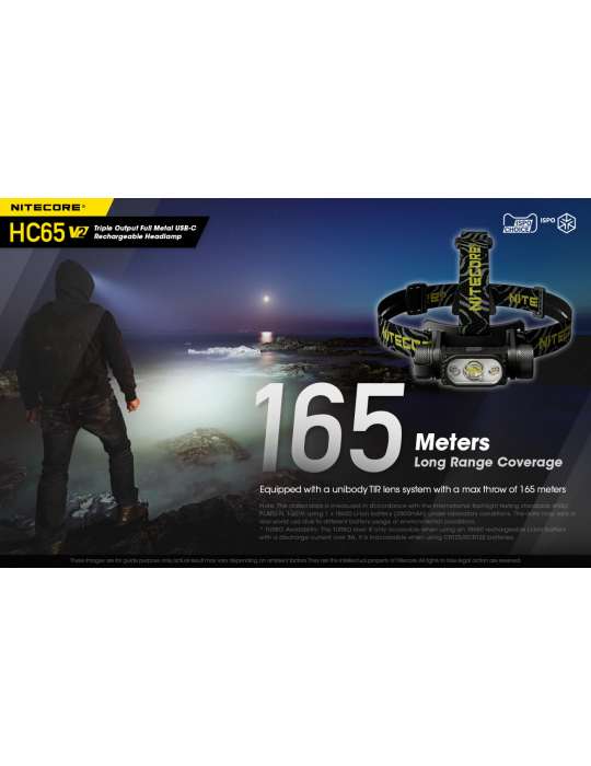 HC65 V2 headlamp 1750LM secondary red LED