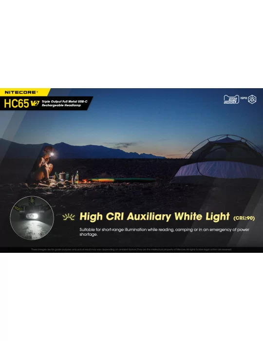 HC65 V2 headlamp 1750LM secondary red LED–NITECORE BELUX