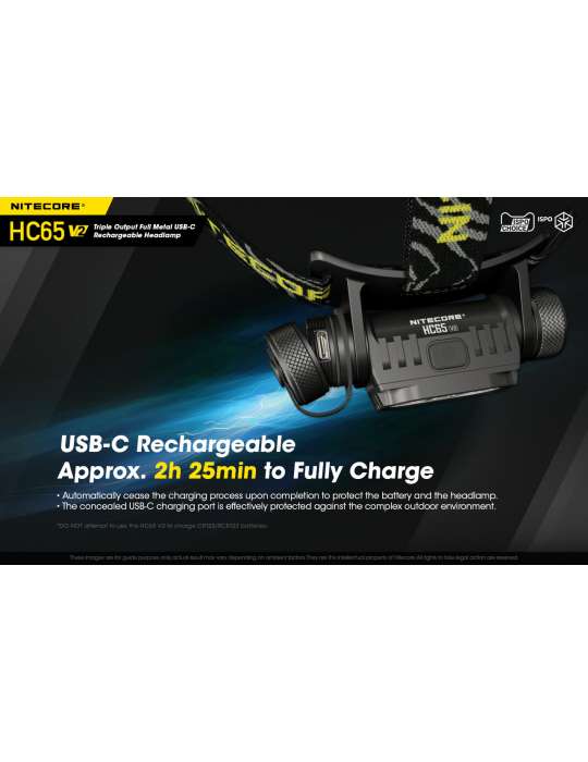 HC65 V2 lampe frontale 1750LM LED rouge secondaire
