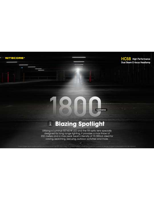 HC68 headlamp 2000LM secondary red LED