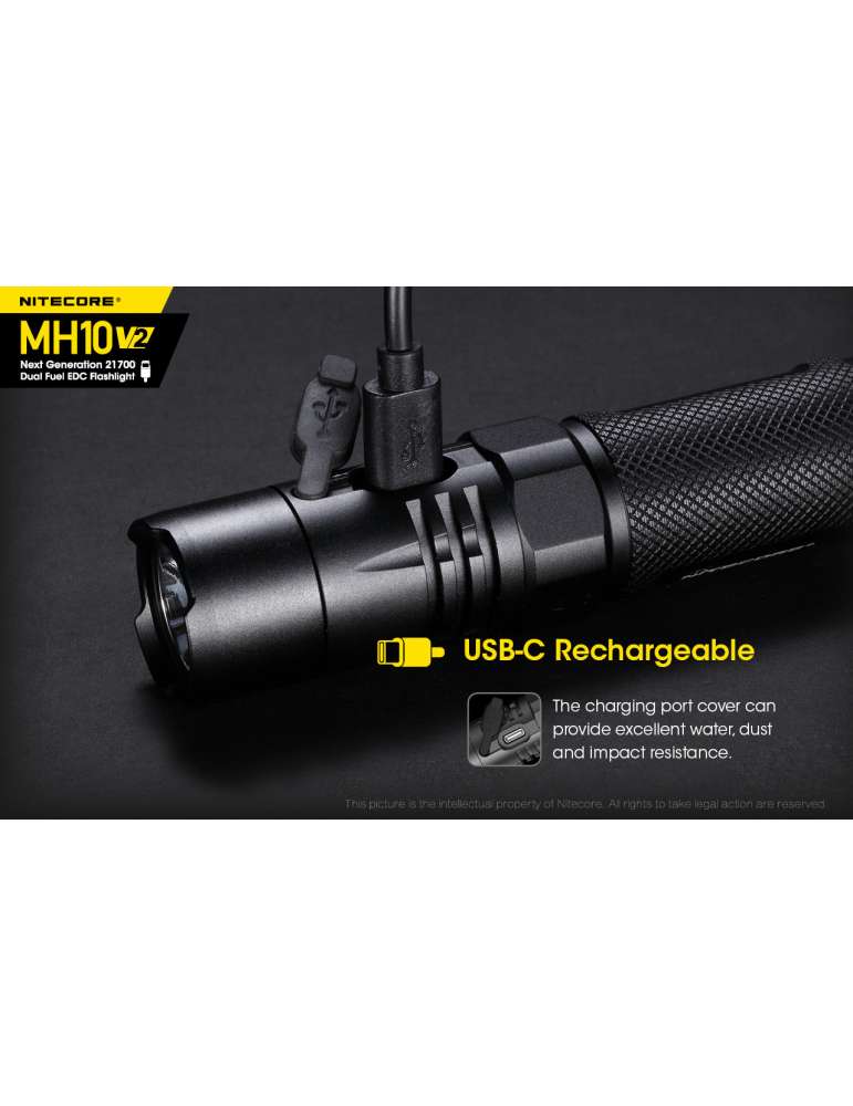 MH10V2 1200LM USB rechargeable flashlight