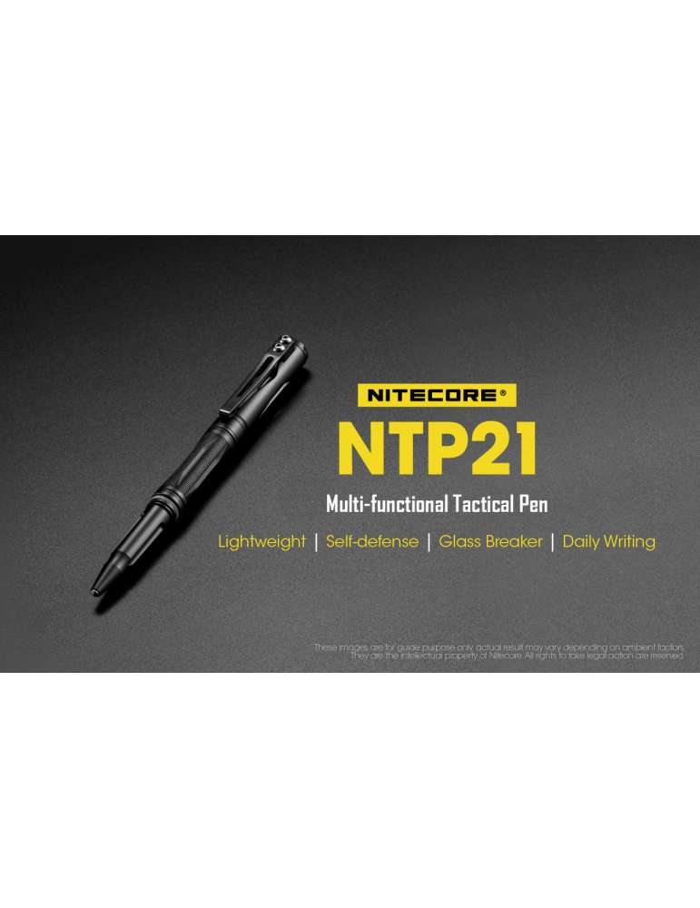 NTP21 stylo tactique aluminium noir