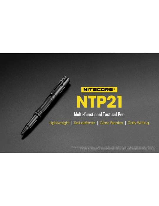 NTP21 stylo tactique aluminium noir