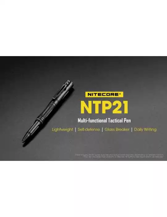 NTP21 stylo tactique aluminium noir–NITECORE BELUX