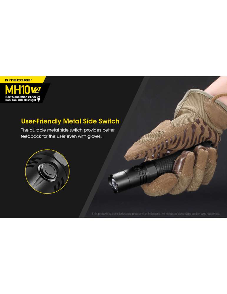 MH10V2 1200LM USB rechargeable flashlight