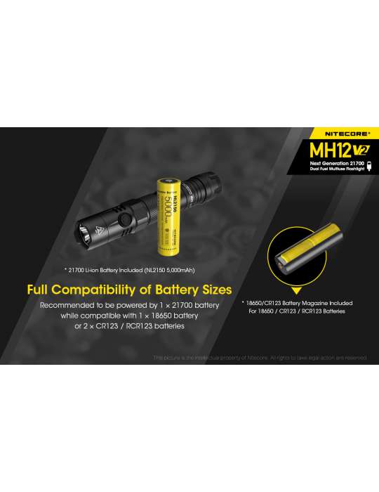 MH12V2 USB rechargeable flashlight