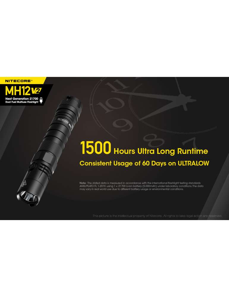 MH12V2 lampe torche rechargeable USB