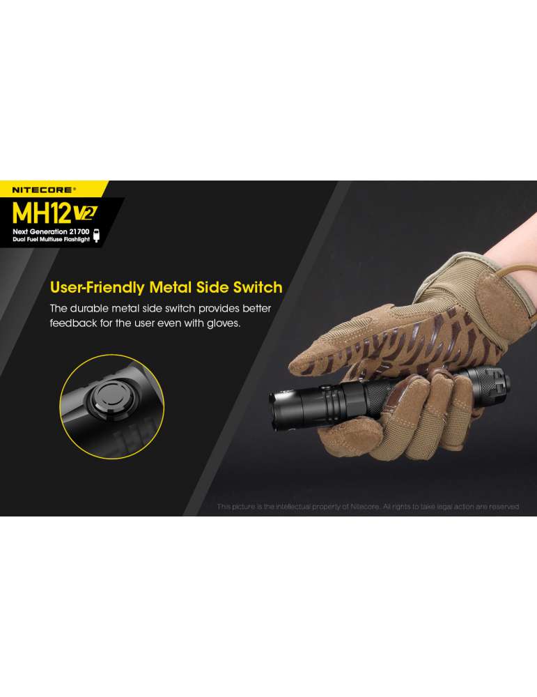 MH12V2 lampe torche rechargeable USB