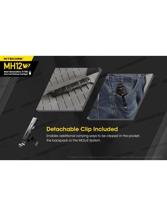 MH12V2 lampe torche rechargeable USB