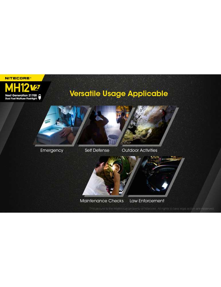 MH12V2 USB oplaadbare zaklamp