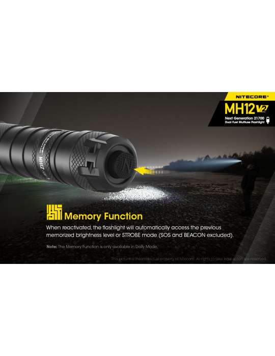 MH12V2 lampe torche rechargeable USB