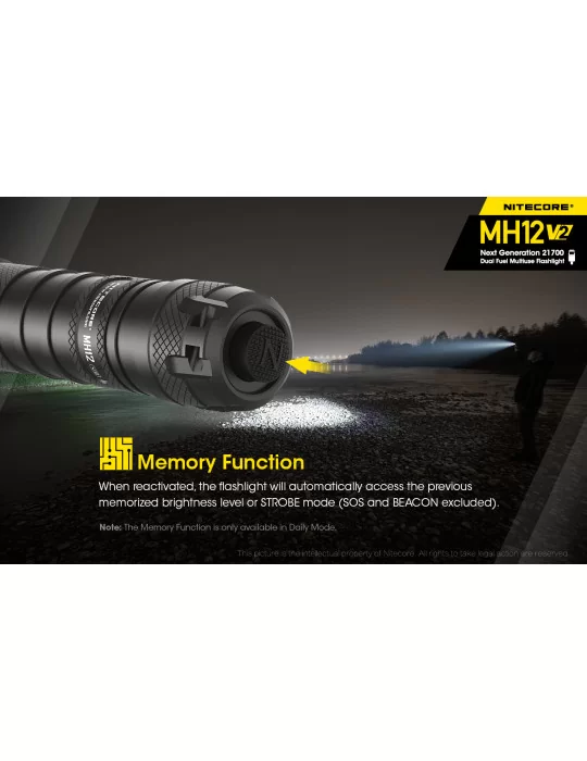 MH12V2 USB oplaadbare zaklamp–NITECORE BELUX