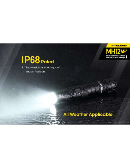 MH12V2 lampe torche rechargeable USB