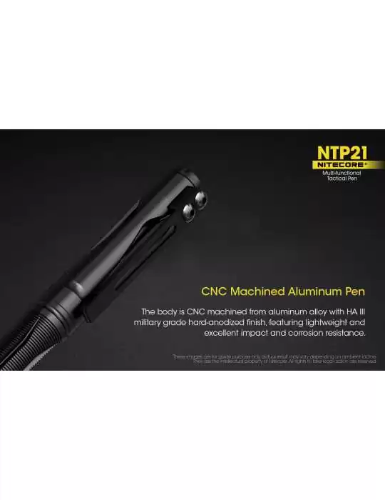 NTP21 black aluminum tactical pen–NITECORE BELUX