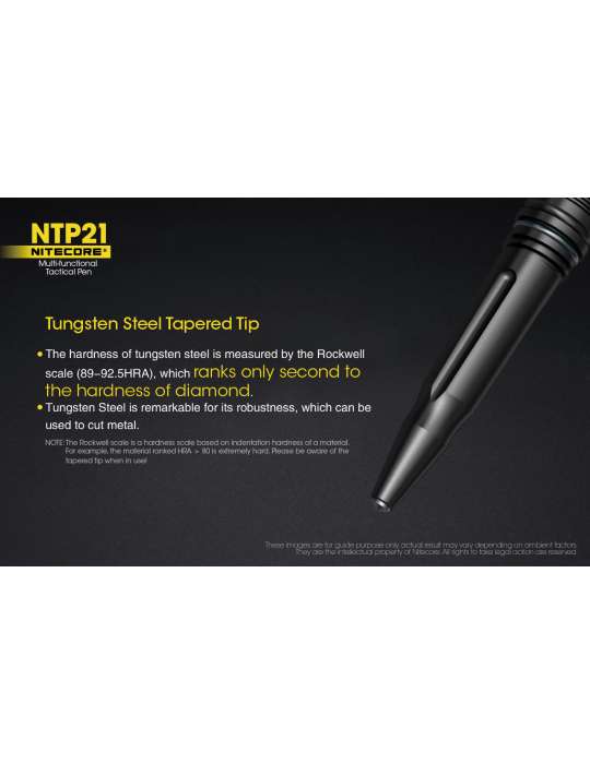 NTP21 stylo tactique aluminium noir
