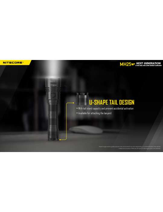 MH25V2 lampe de poche 1300LM rechargeable USB C