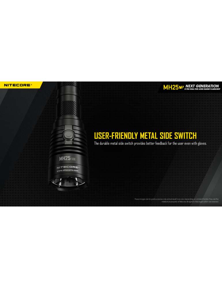 MH25V2 flashlight 1300LM rechargeable USB C