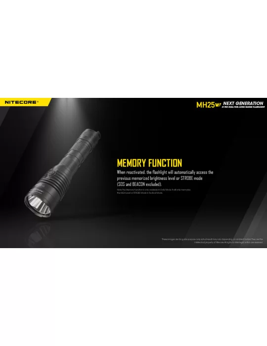 MH25V2 flashlight 1300LM rechargeable USB C–NITECORE BELUX