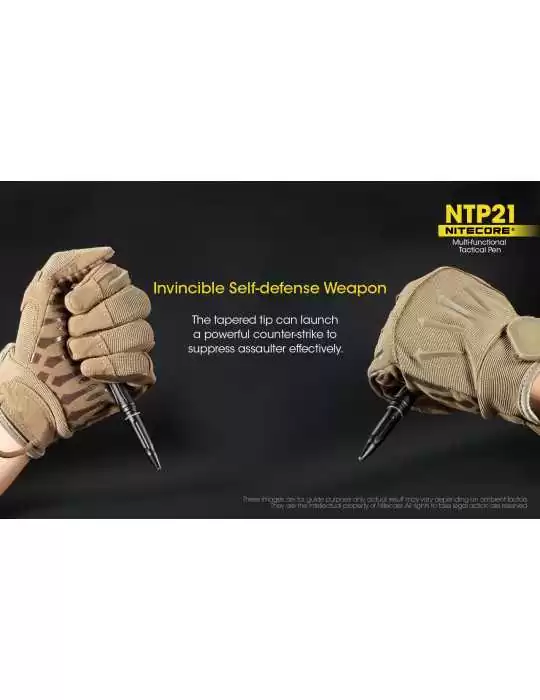 NTP21 zwarte aluminium tactische pen–NITECORE BELUX