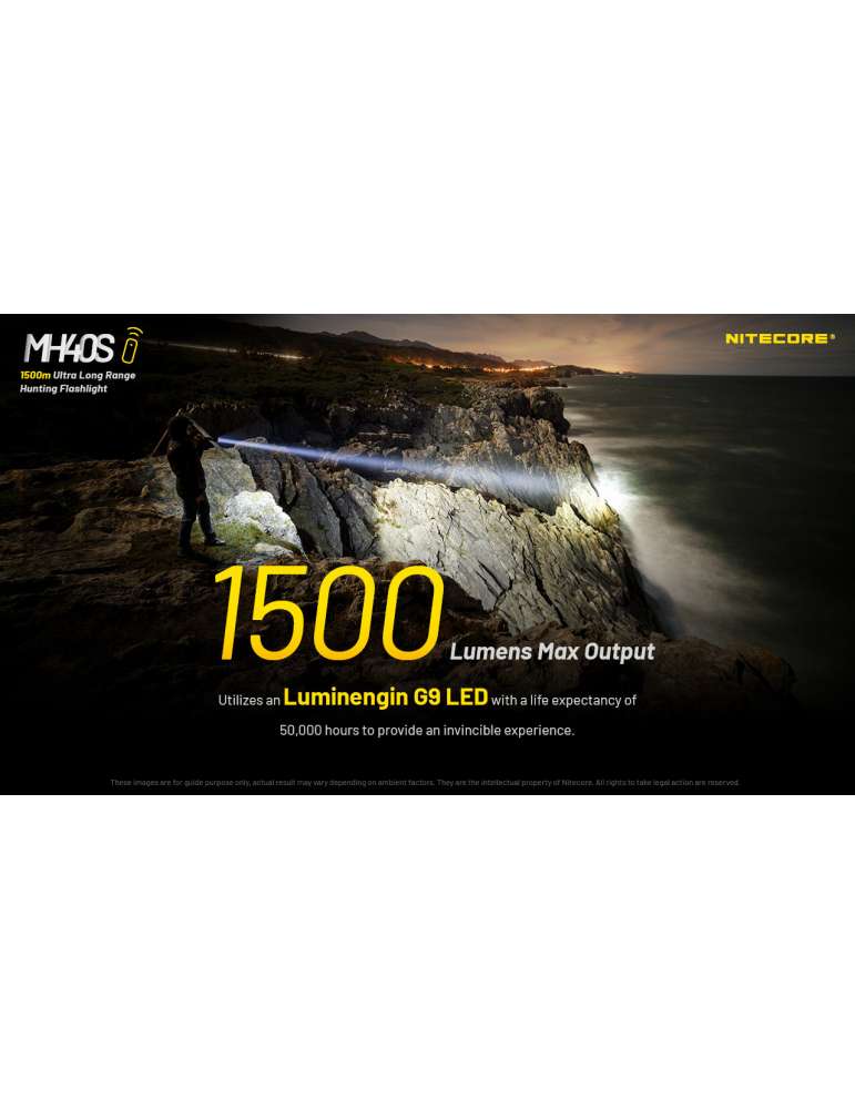 MH40S long range flashlight 1500m 1500LM rechargeable