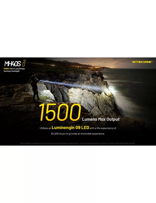 MH40S zaklamp met groot bereik 1500m 1500LM oplaadbaar–NITECORE BELUX