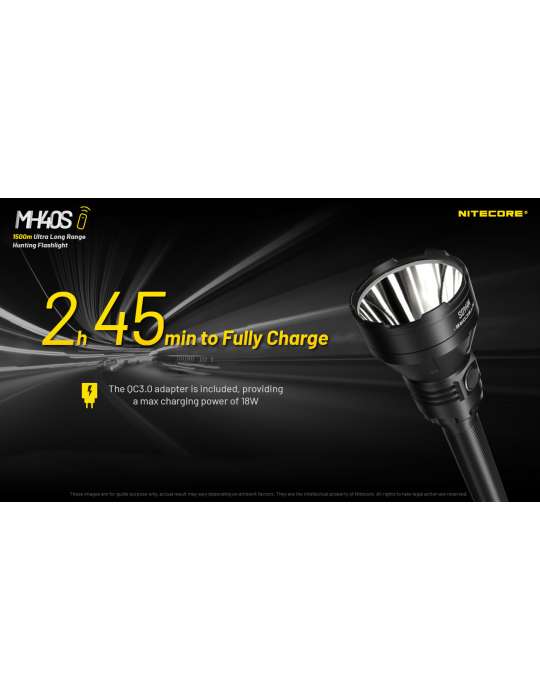 MH40S long range flashlight 1500m 1500LM rechargeable